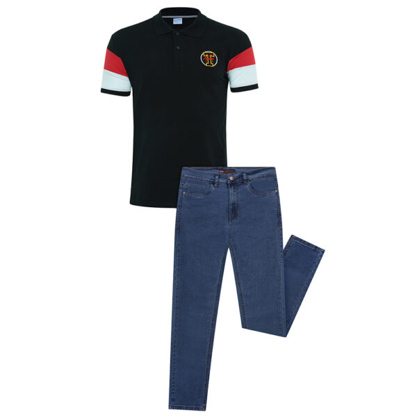 POLO SHIRT AND JEANS PANT