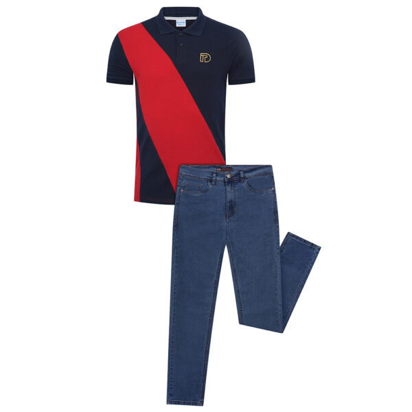 POLO SHIRT AND JEANS PANT
